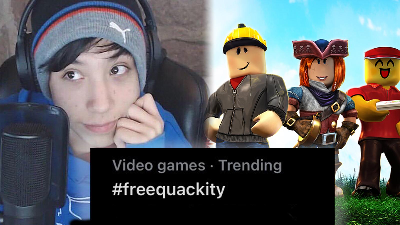 FreeQuackity trends on Twitter after Roblox bans popular streamer