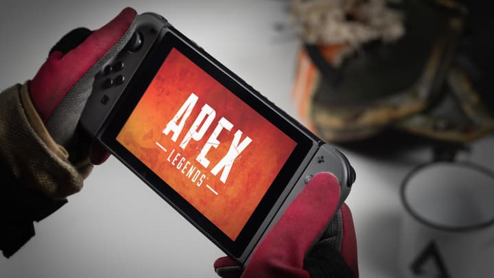 An image of the Nintendo Switch with the Apex screen, one of the consoles that players want to see cross-progression on.