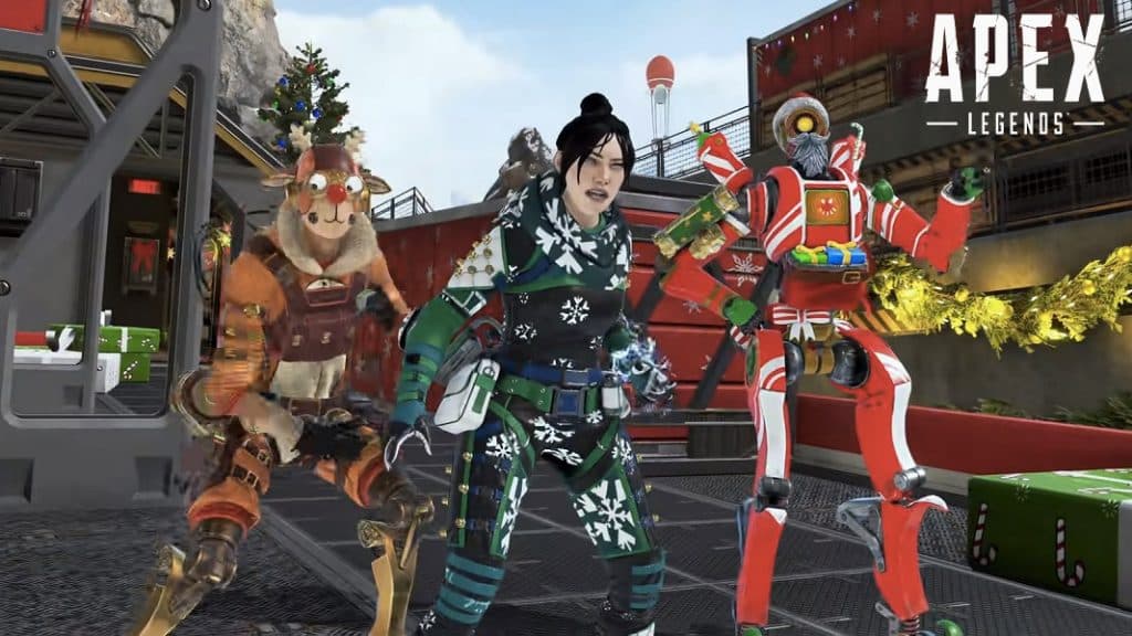 Apex Legends characters on the Winter Express train