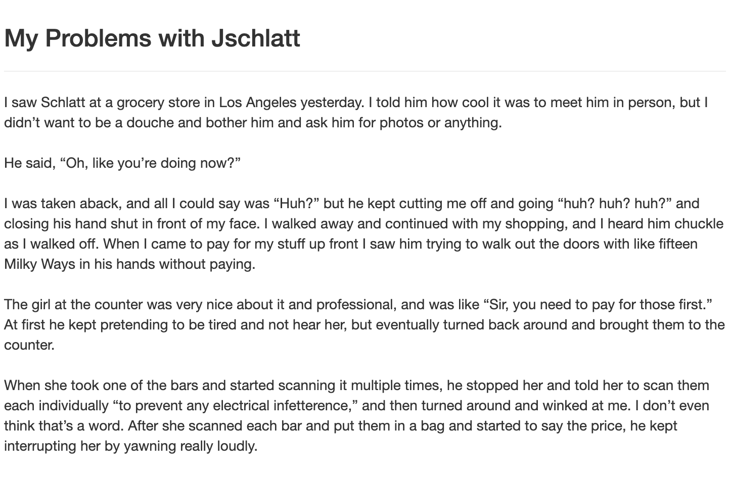 CallMeCarson Twitlonger about Jschlatt