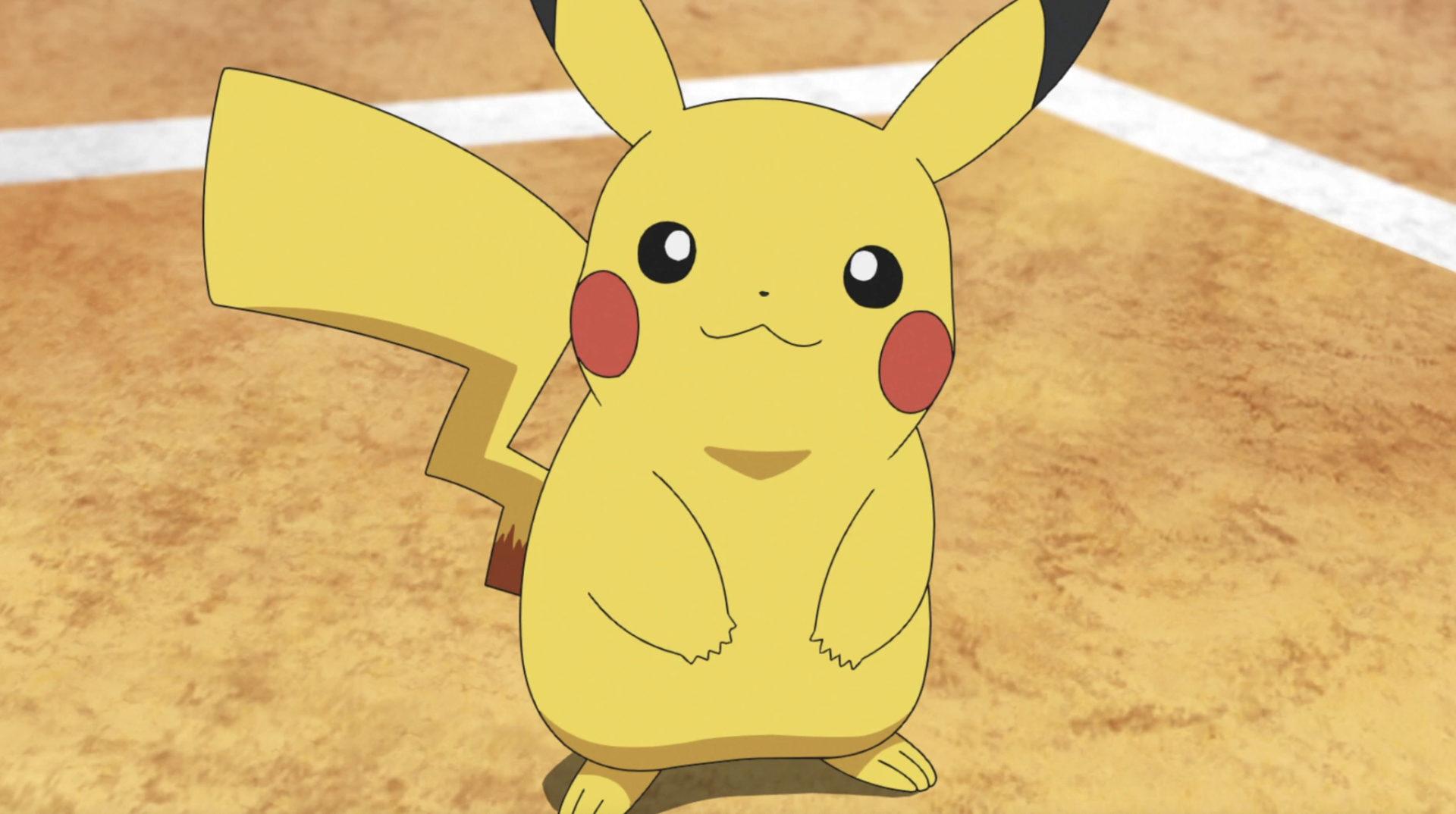Screenshot of Pikachu from the Pokemon anime.
