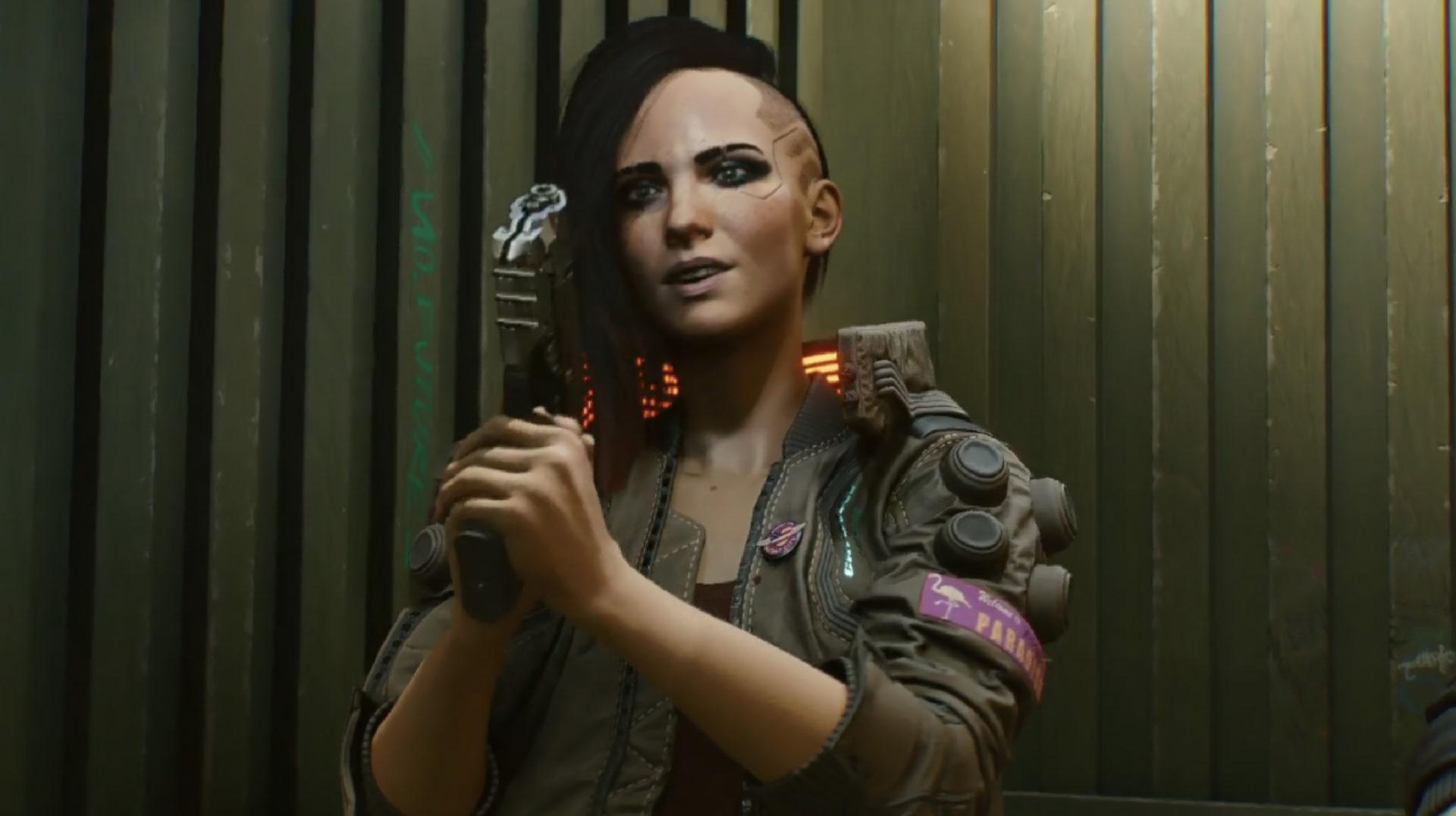 Screenshot of Cyberpunk 2077 protagonist V.