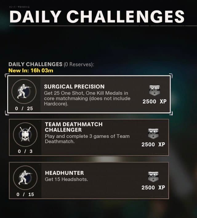 Black Ops Cold War Daily Challenges