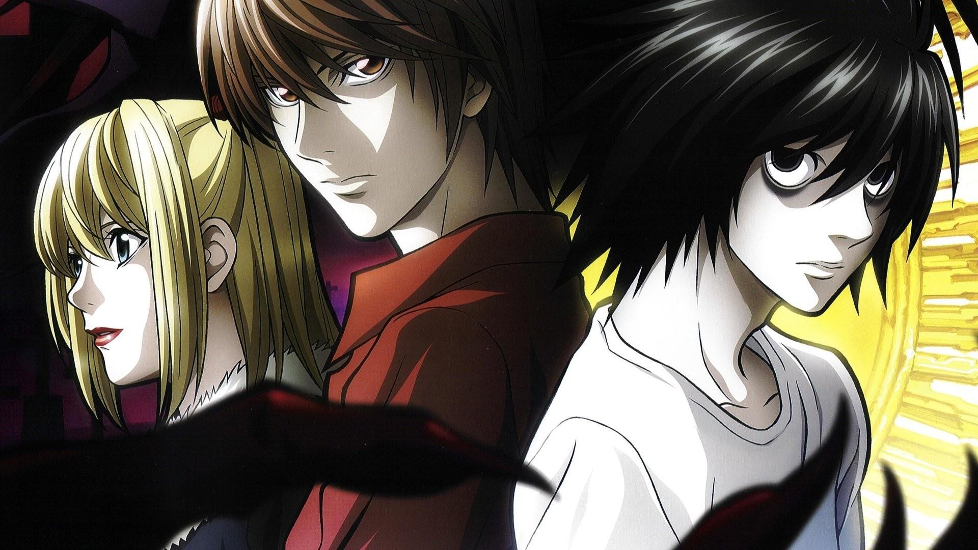 Three Death Note characters in promo shot