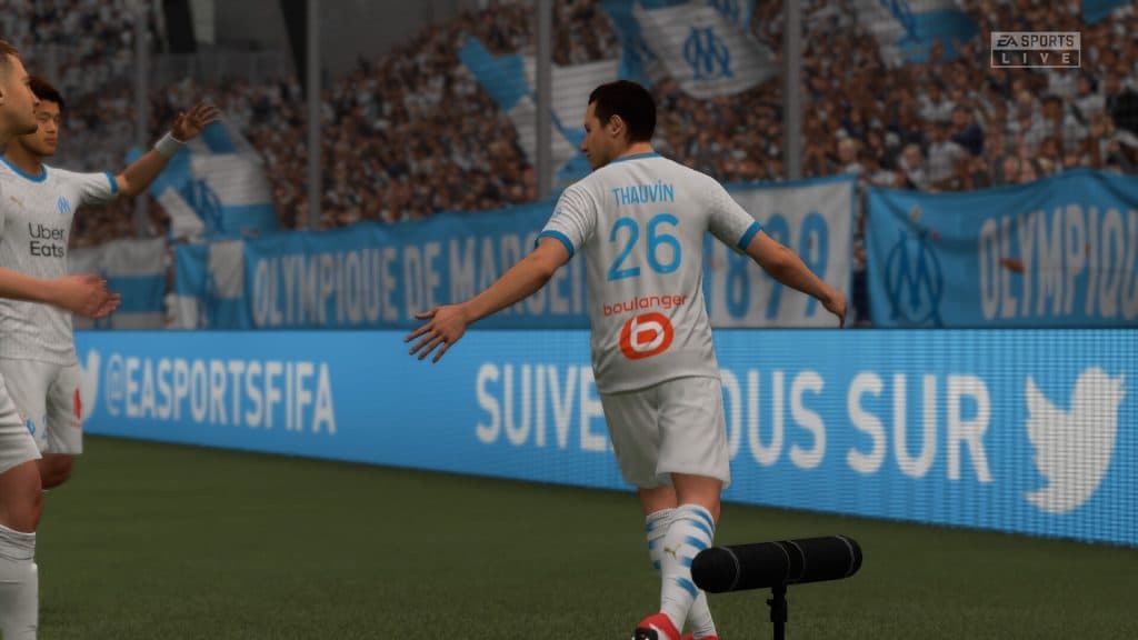 Marseille's French winger Florian Thauvin is in line for his first upgrade of FIFA 21.