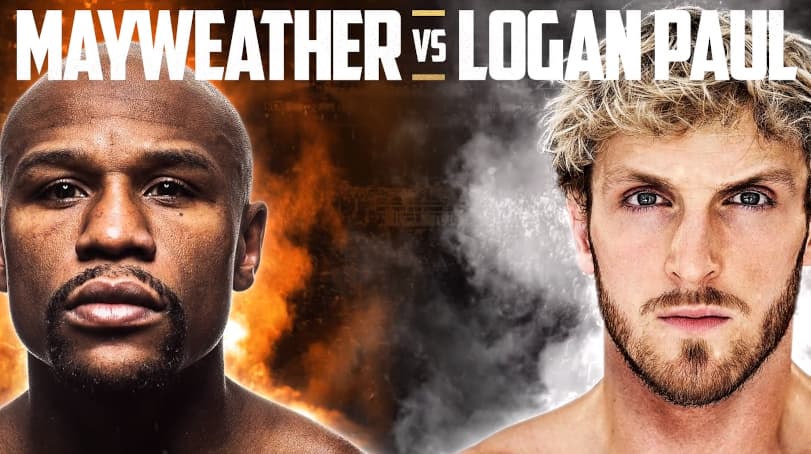 Logan Paul vs Floyd Mayweather fight poster