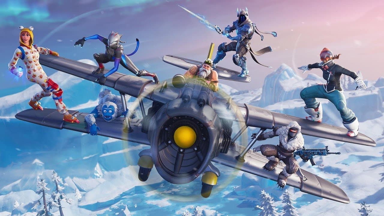 fortnite winter planes with characters on the wings