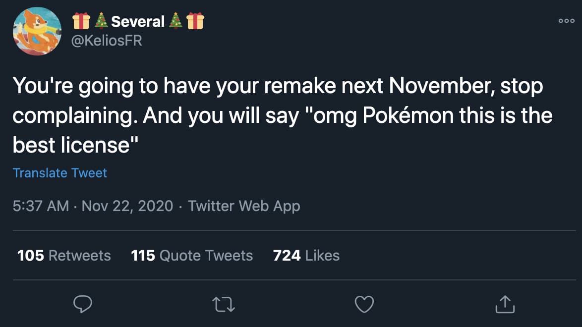 French Pokemon outlet tweet.
