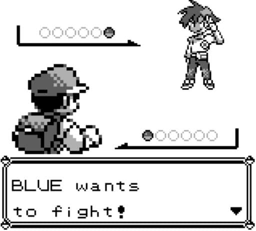 Screenshot from Pokemon Red & Blue from 1998.