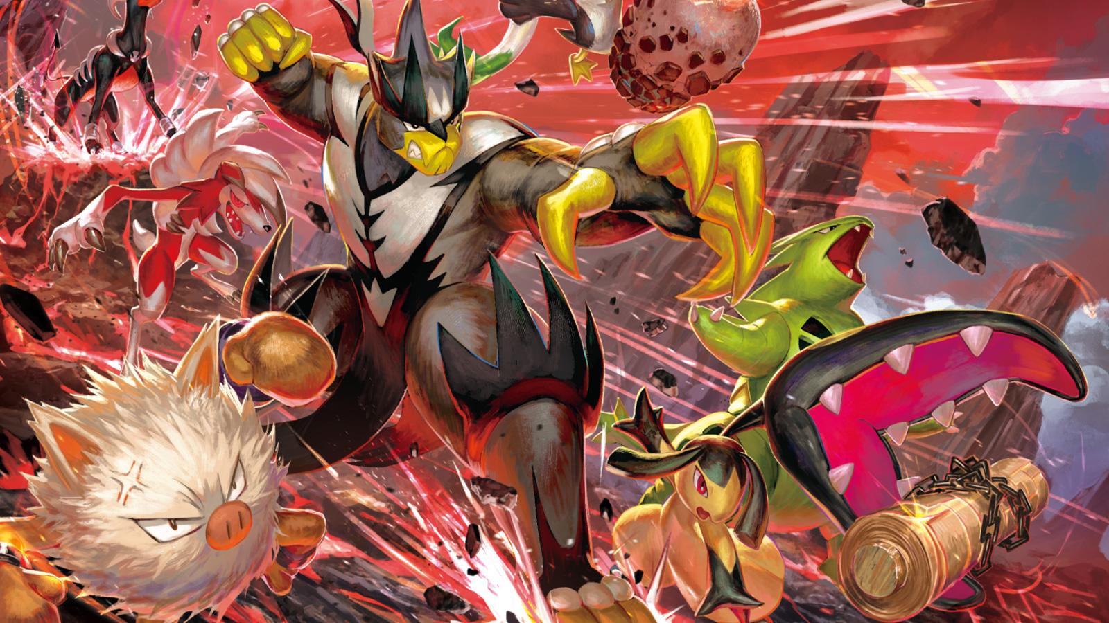 Promotional for Pokemon Trading Card Game expansion Battle Styles featuring Legendary Urshifu.