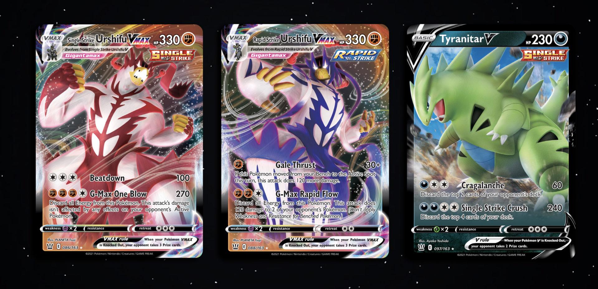 Screenshot of Pokemon cards from Battle Styles expansion.