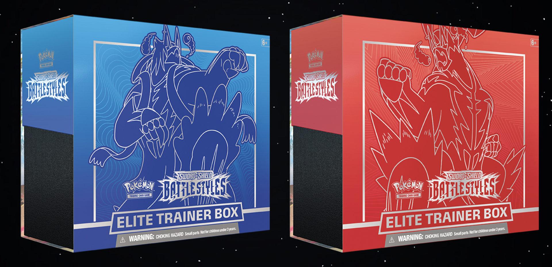 Screenshot of Pokemon TCG Battle Styles expansion Elite trainer box.