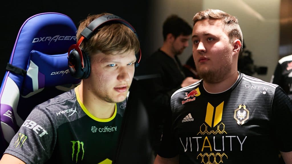 s1mple and ZywOo playing CSGO