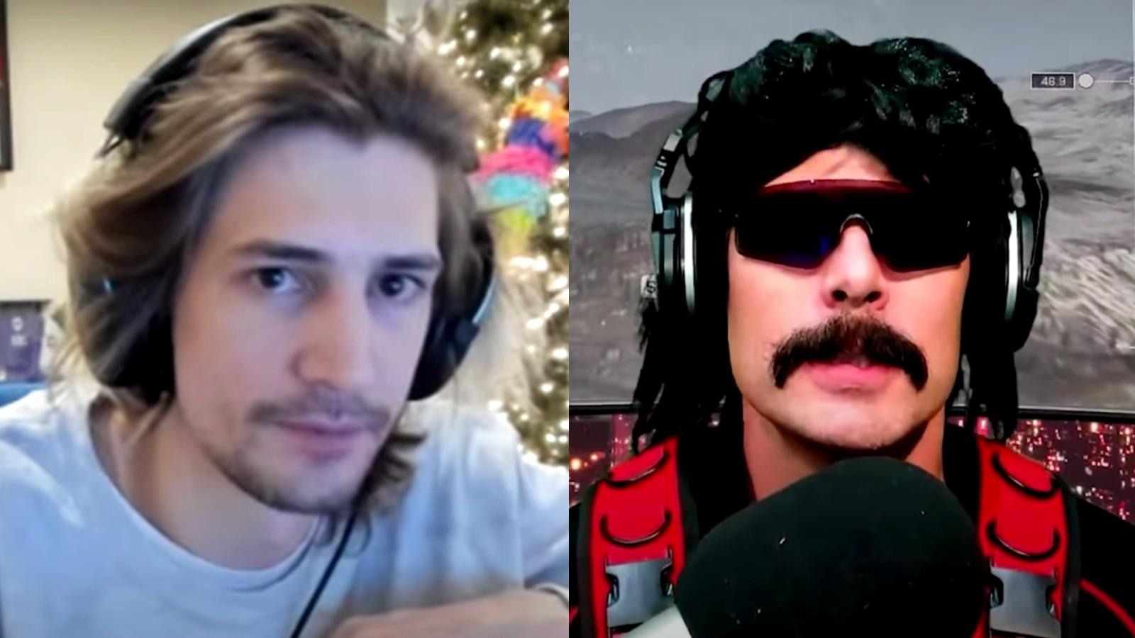 xQc and Dr Disrespect side by side