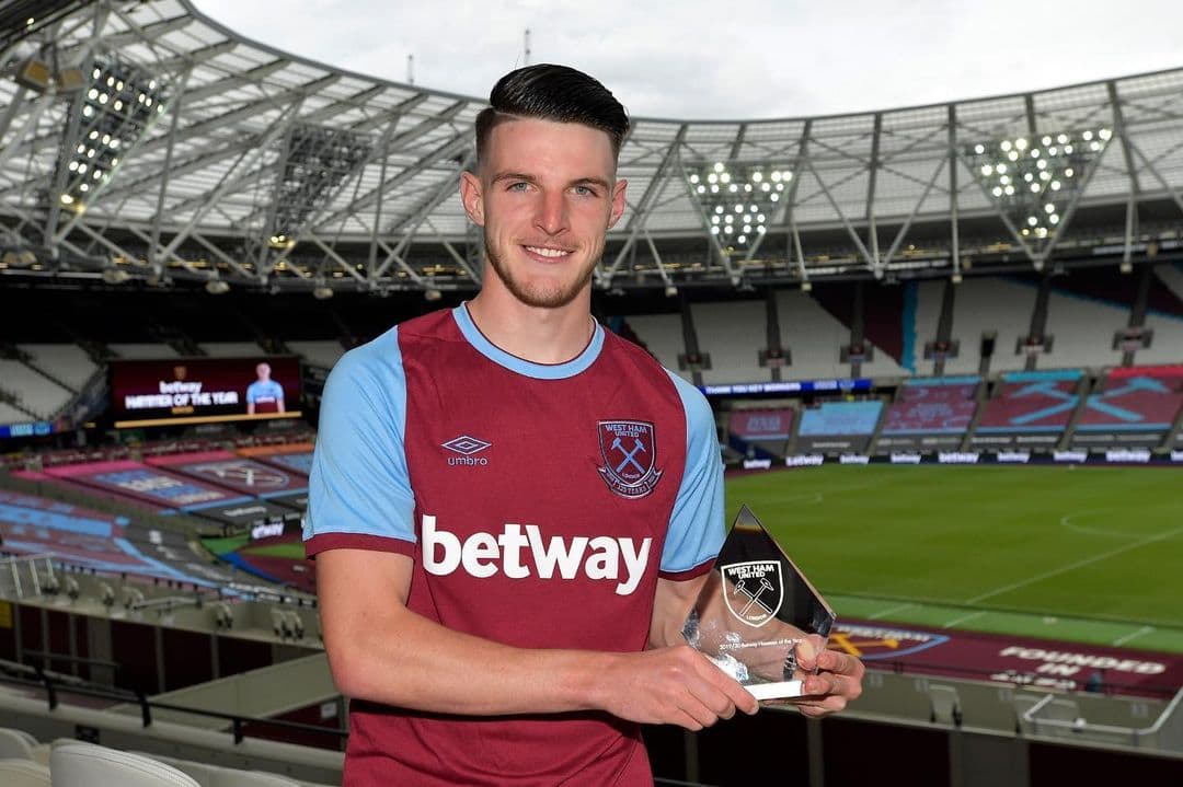 Declan Rice player of the year west ham