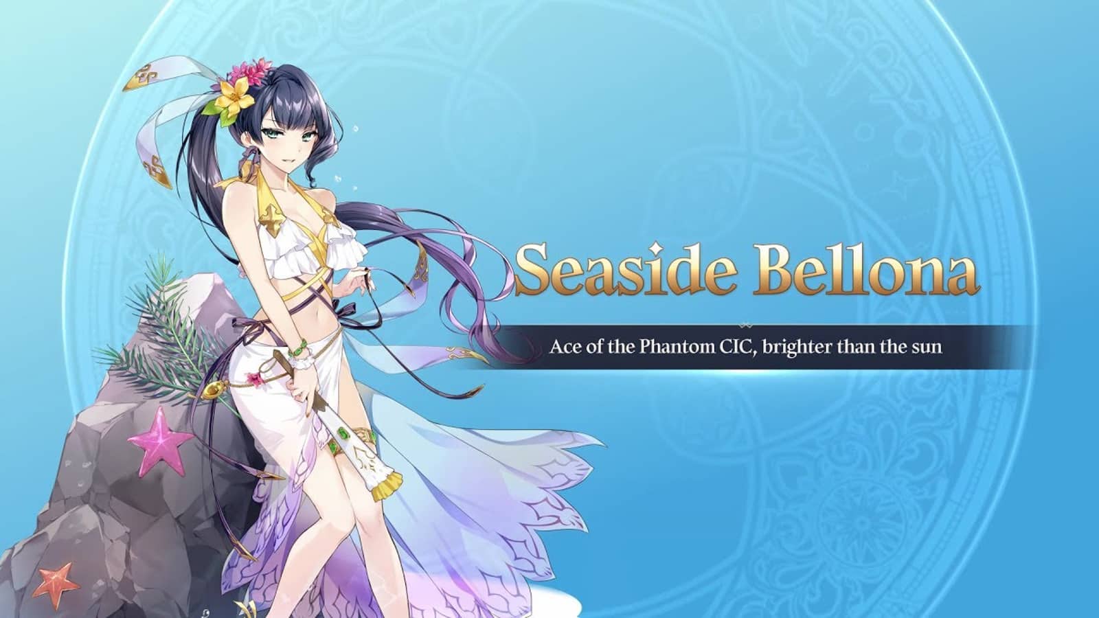 Seaside Bellona from Epic Seven in a beautiful dress