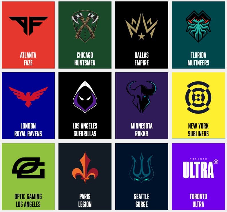 Call of Duty League logos