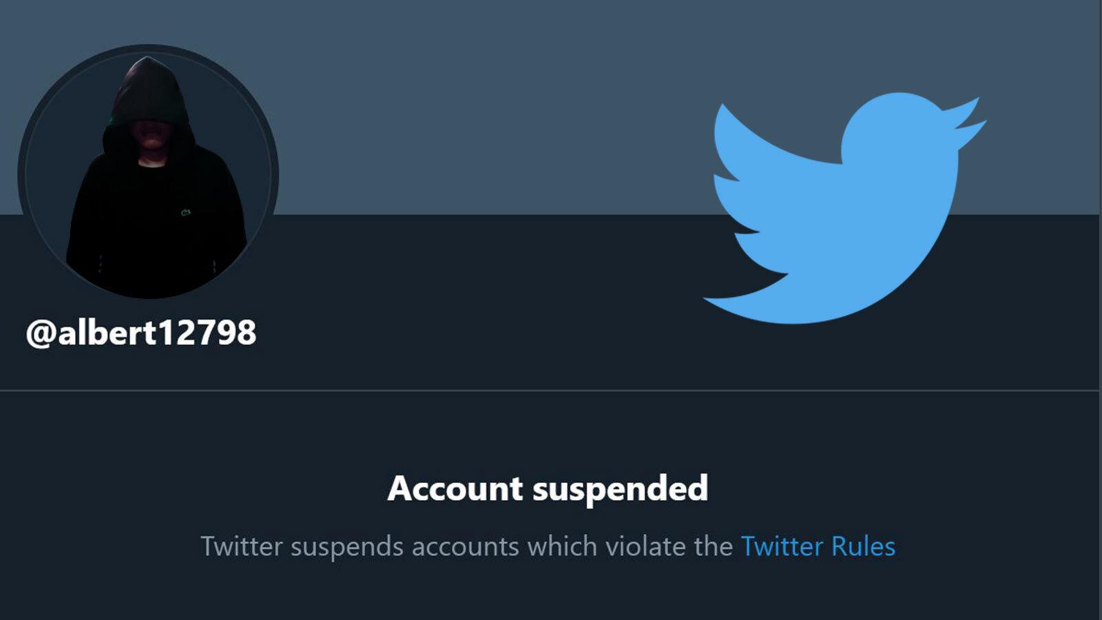 Albert banned from Twitter