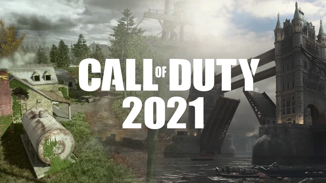 Call of Duty 2021 logo on top of OVergrown and London Docks