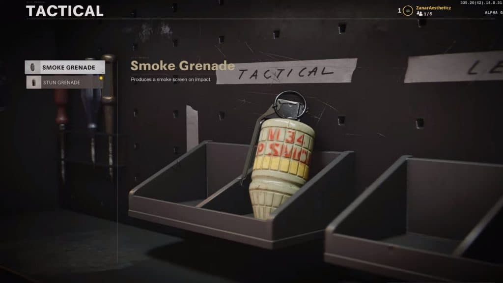 Black Ops Cold War smoke grenade
