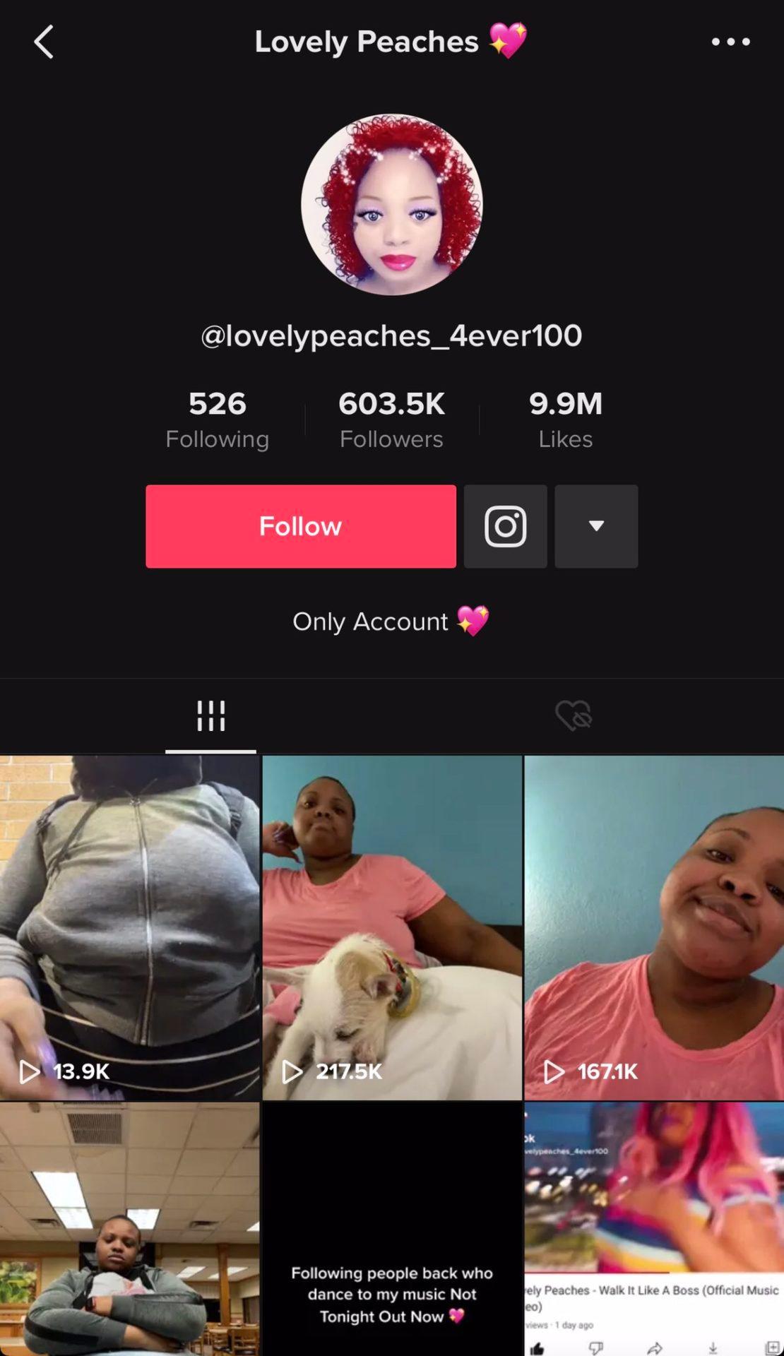 Lovely Peaches TikTok account boasts over 600k followers