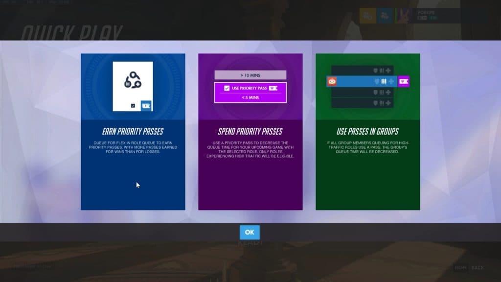 The Priority Pass system in Overwatch