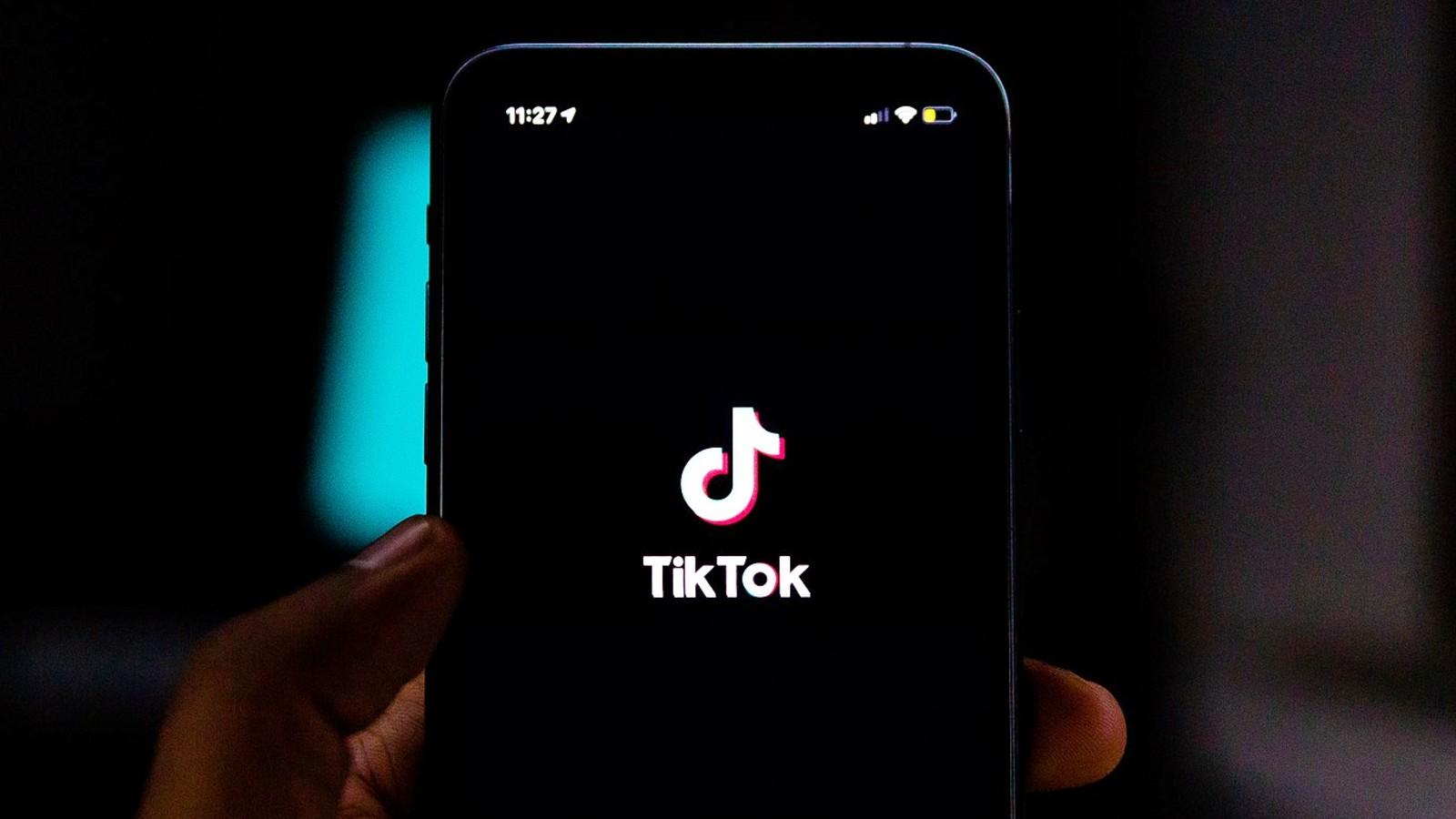 Phone with TikTok loading screen