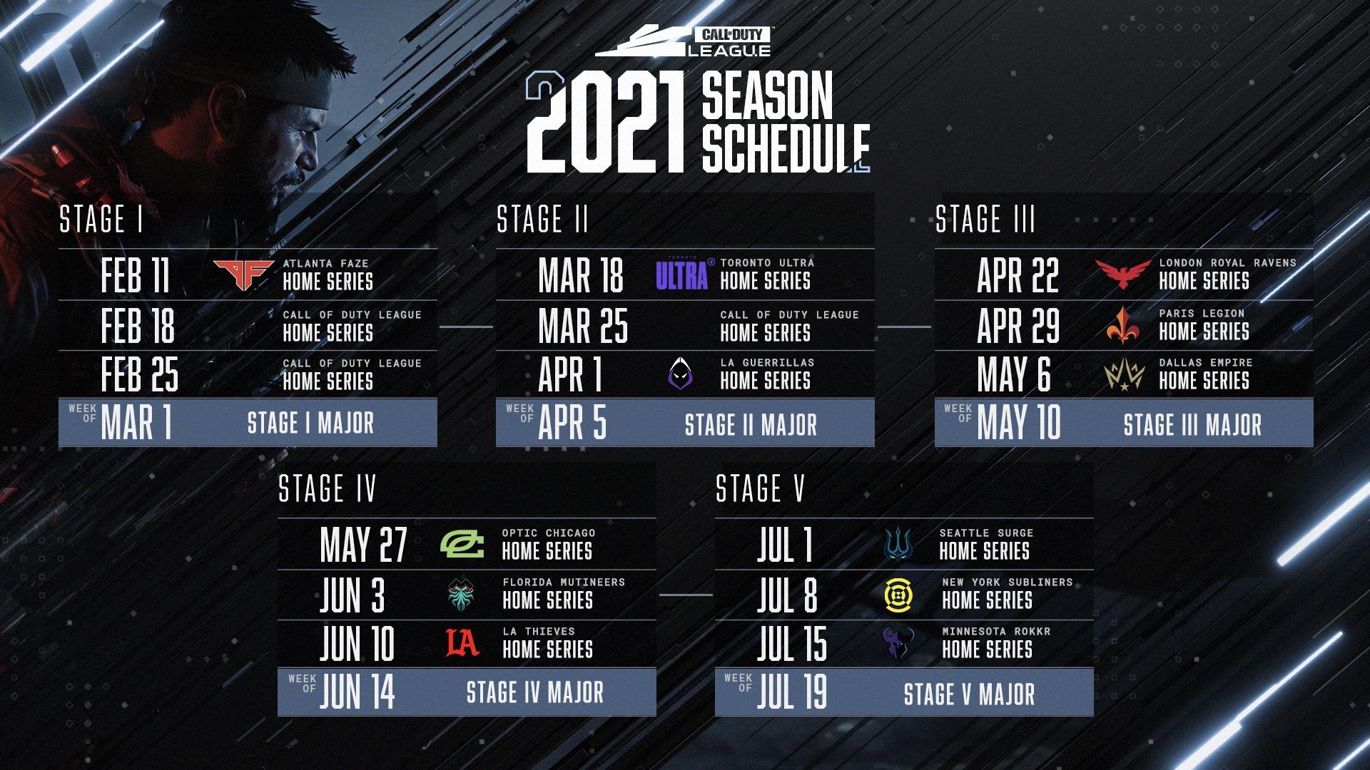 cdl 2021 regular season schedule