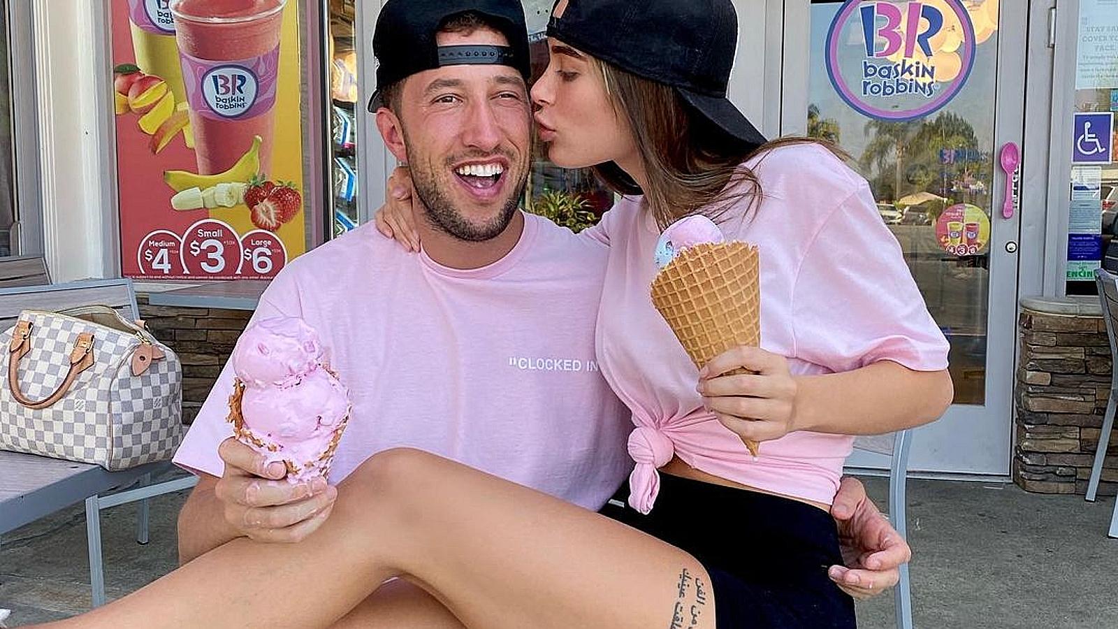 MIke Majlak and girlfriend Lana ice cream