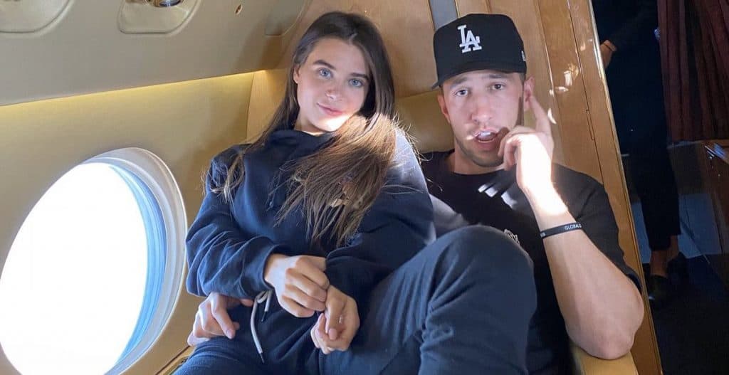 mike majlak and girlfriend lana on private jet