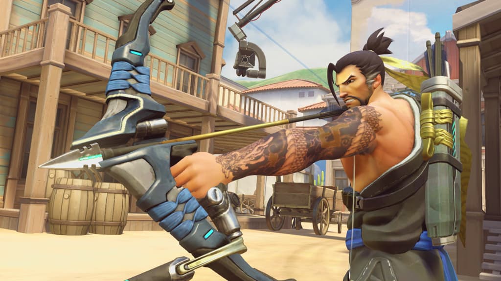 Hanzo wields his bow