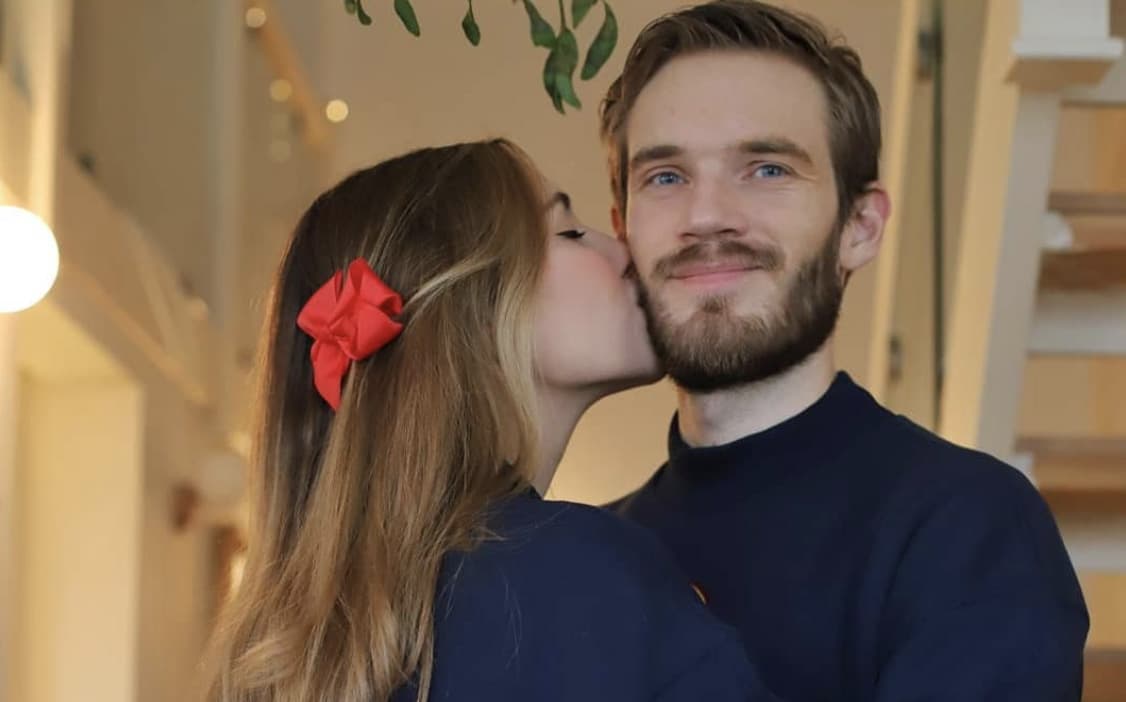 Screenshot of PewDiePie and Marzia together.