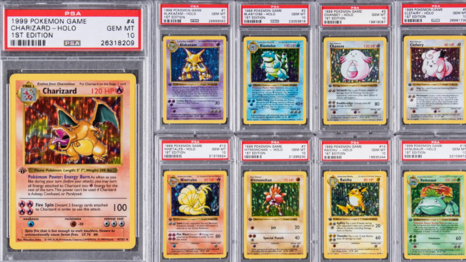 Complete First-Edition PSA10 Pokemon card set could sell for over