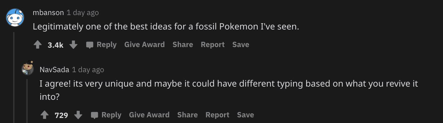 Pokemon fans react to viral fossil idea.