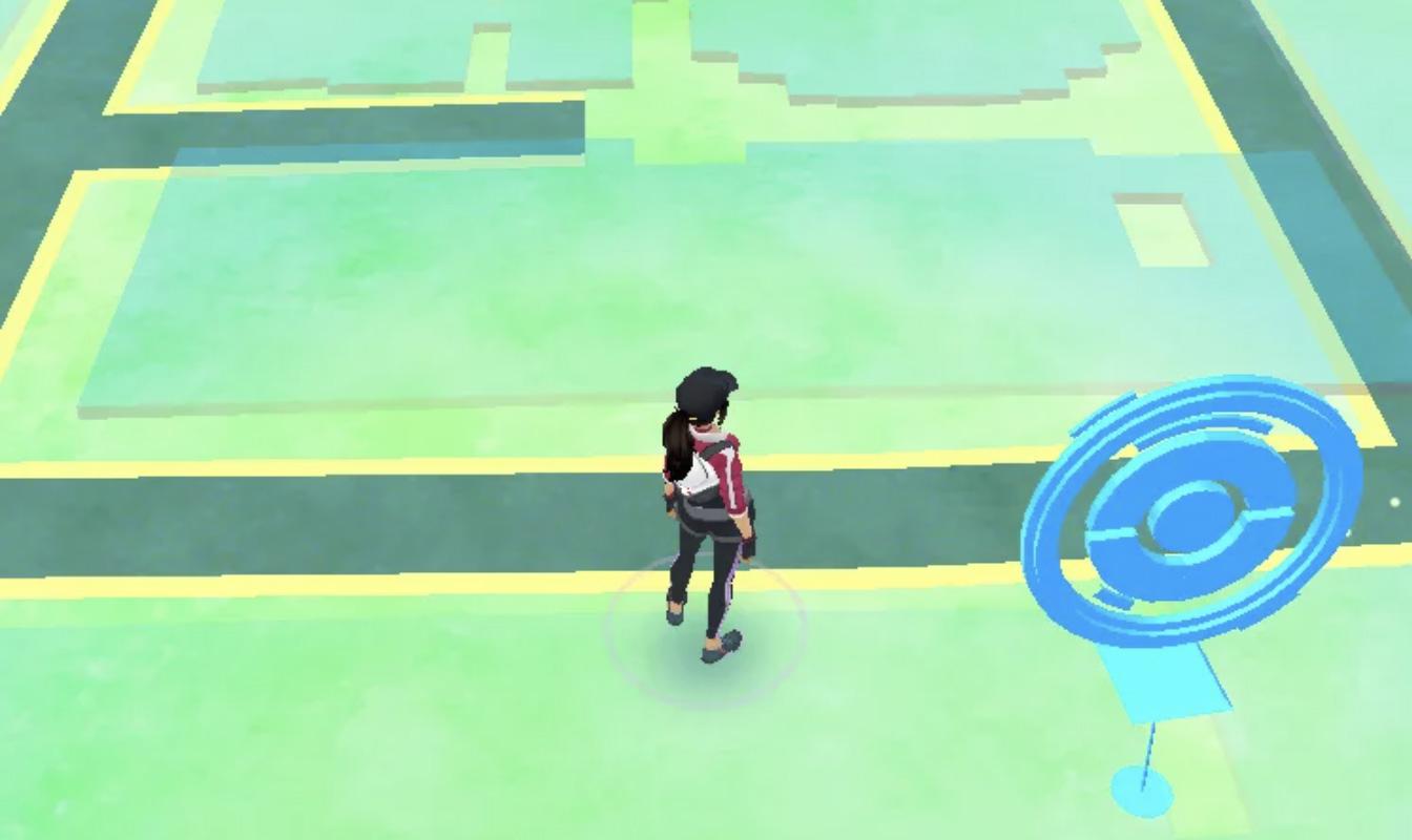 Screenshot of Pokemon Go in-game map.