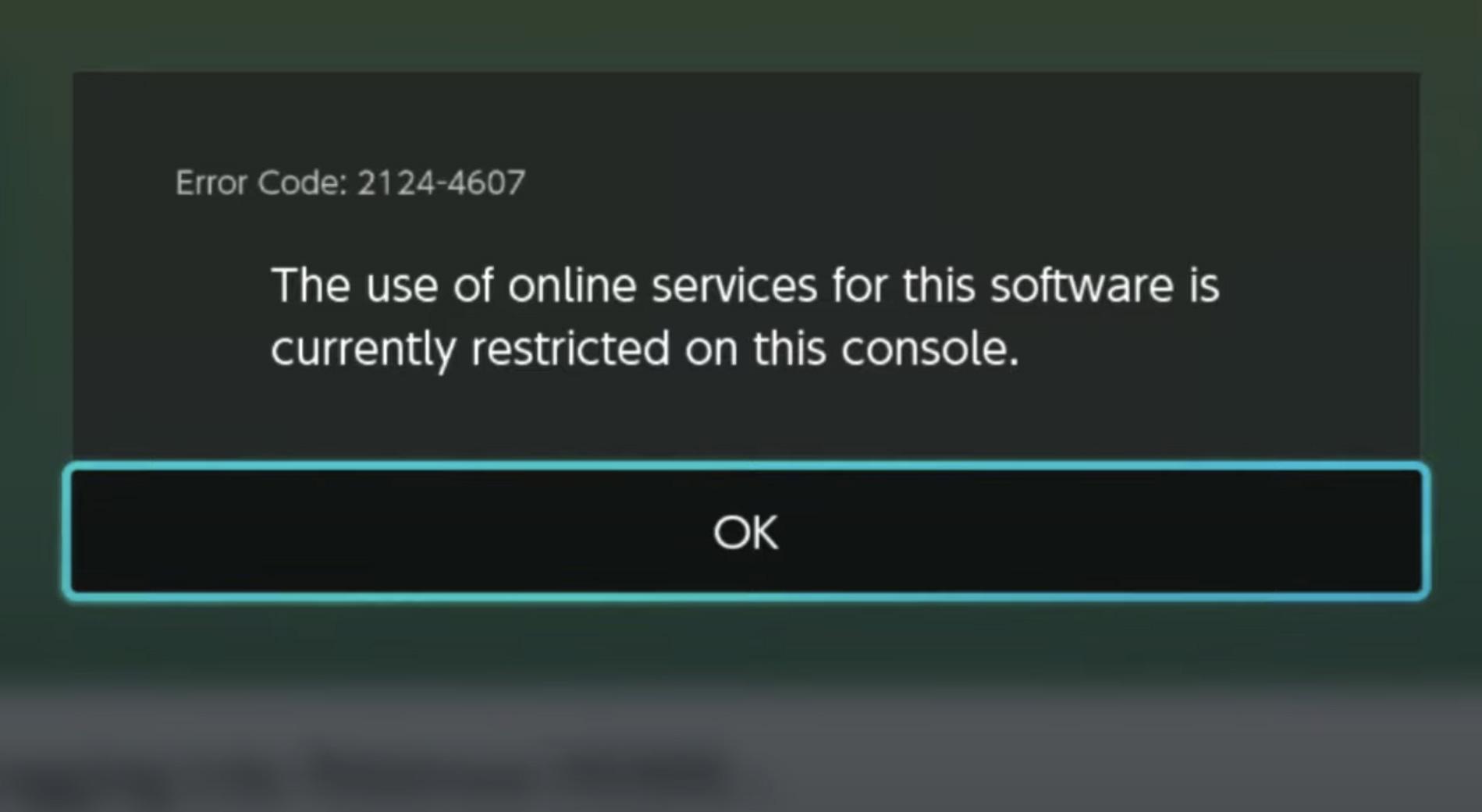 Screenshot of Nintendo Switch ban Pokemon Sword & Shield.