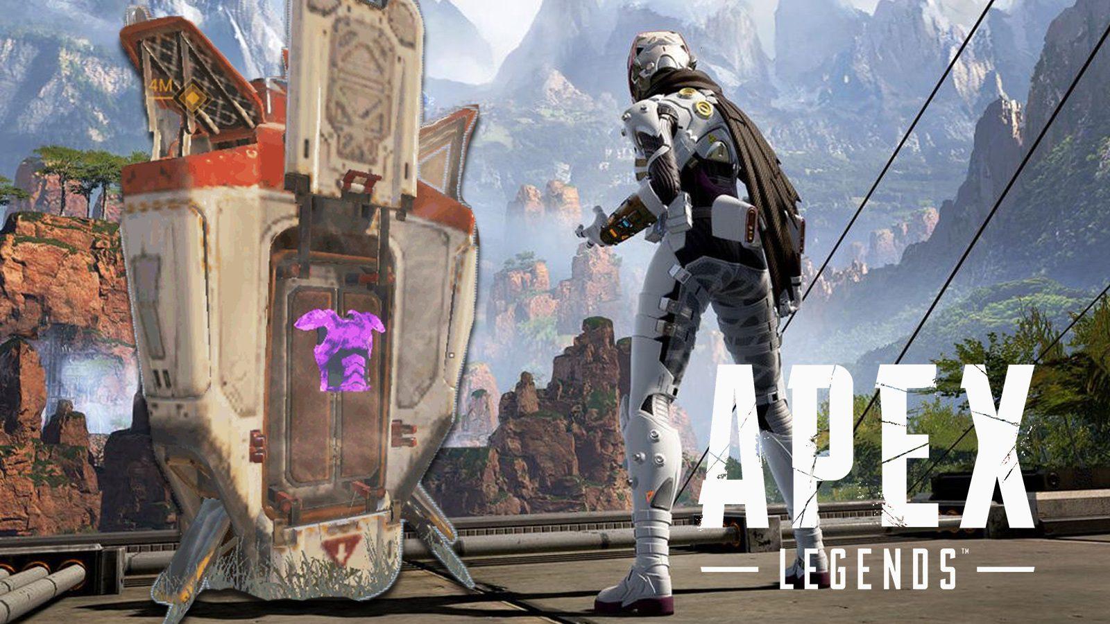 Wraith with a supply drop in Apex Legends