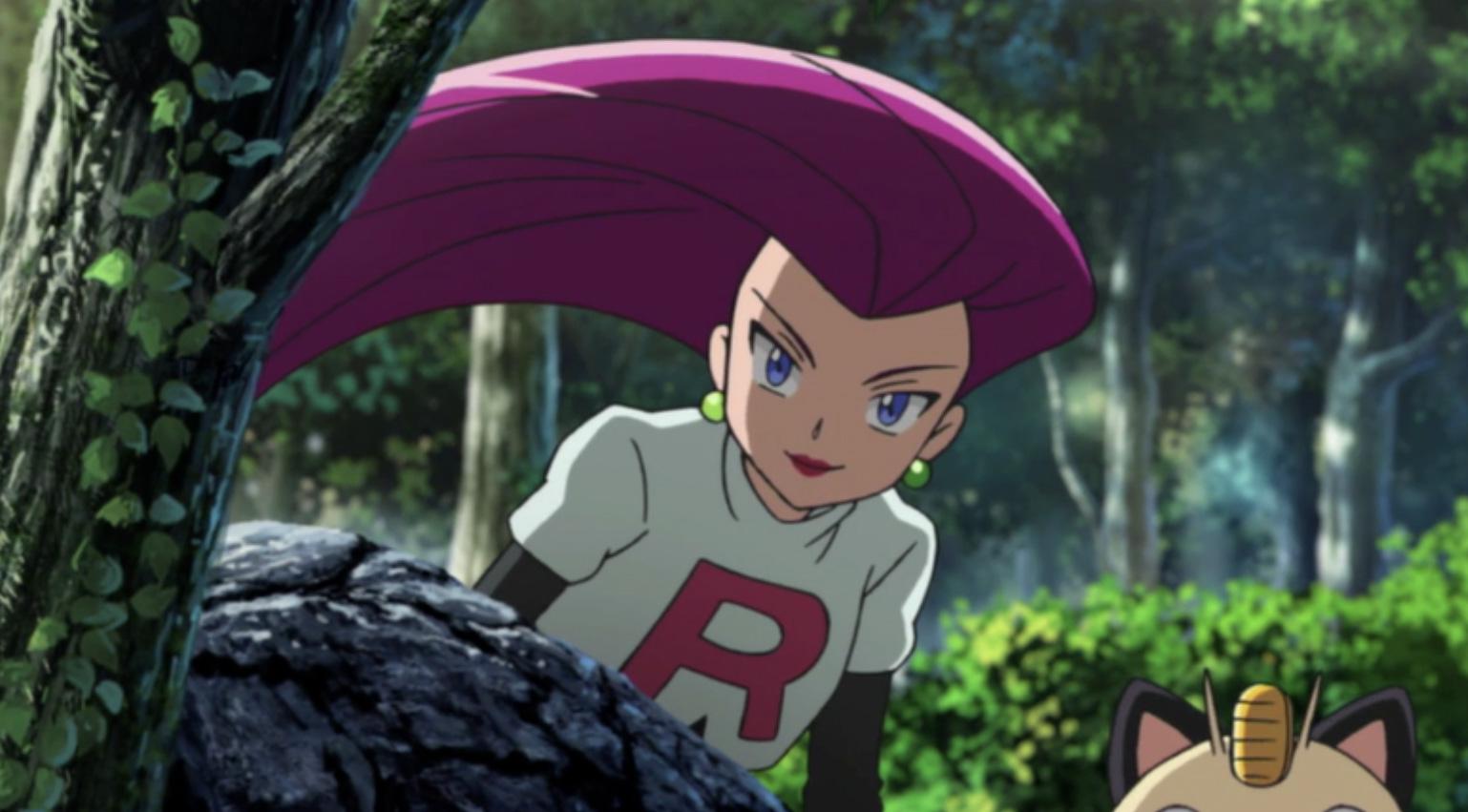 Screenshot of Team Rocket's Jessie in Pokemon anime.