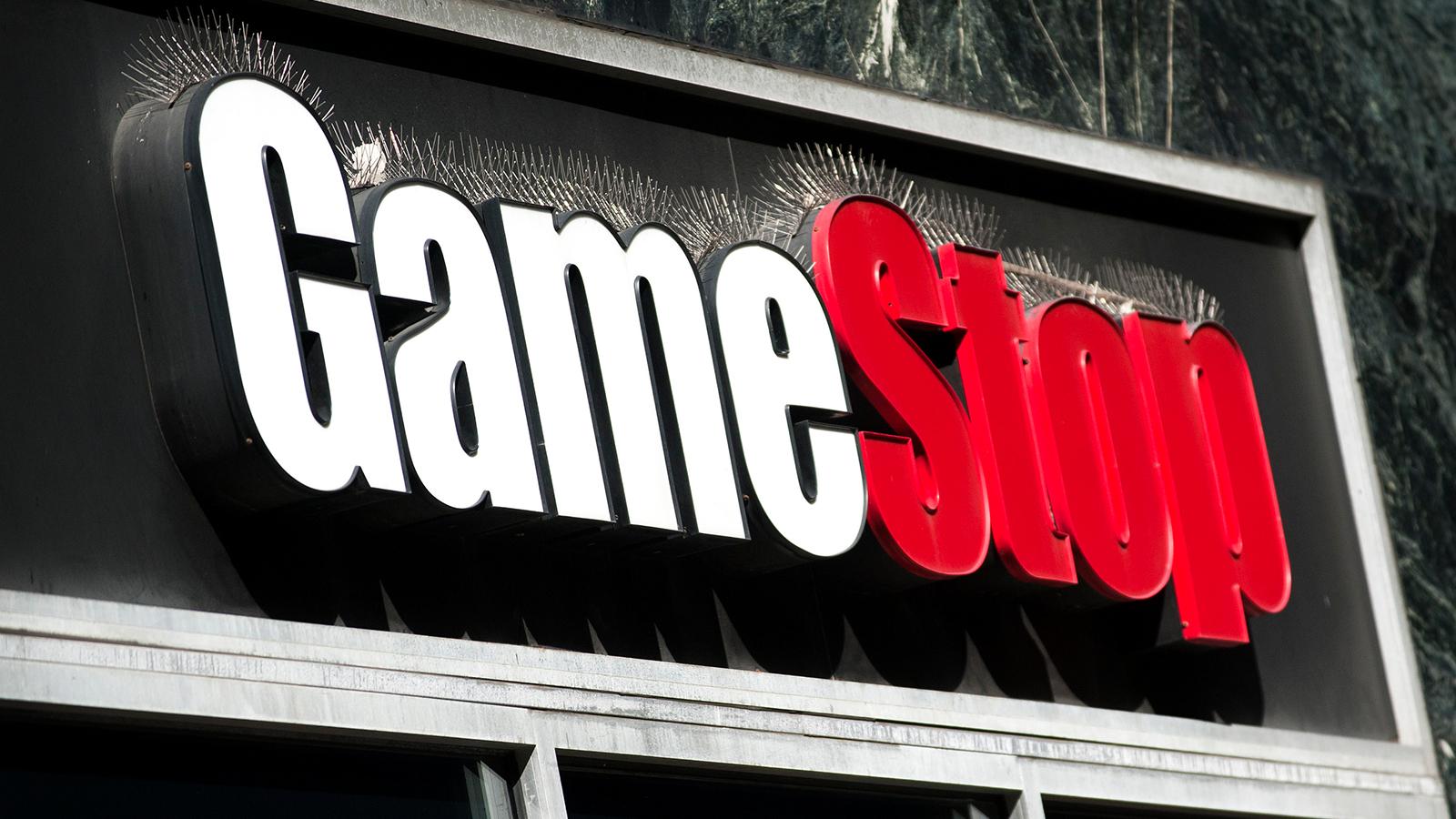 GameStop shopfront amid the WallStreetBets $GME "to the moon" saga.