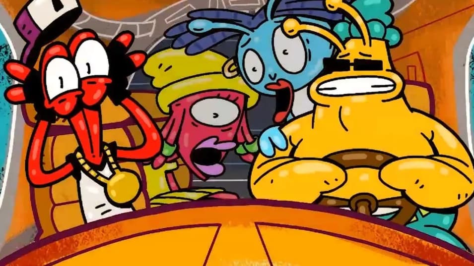 Toejam and Earl drive a bus