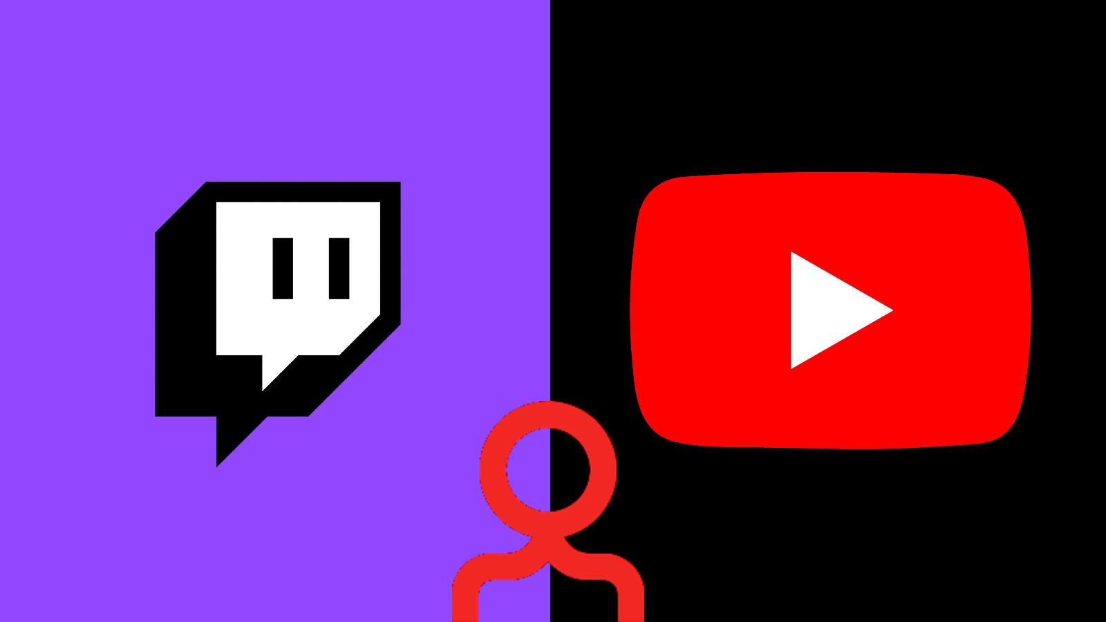 Twitch and youtube logos
