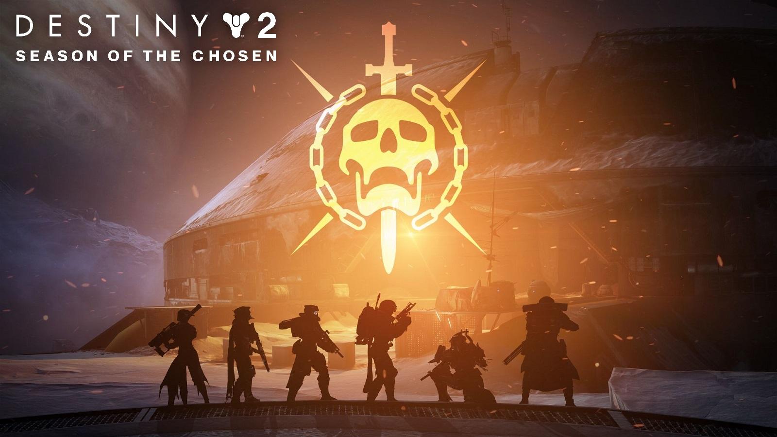 Destiny 2 Deep Stone Crypt Guardians With Raid Logo Season of the Chosen Text