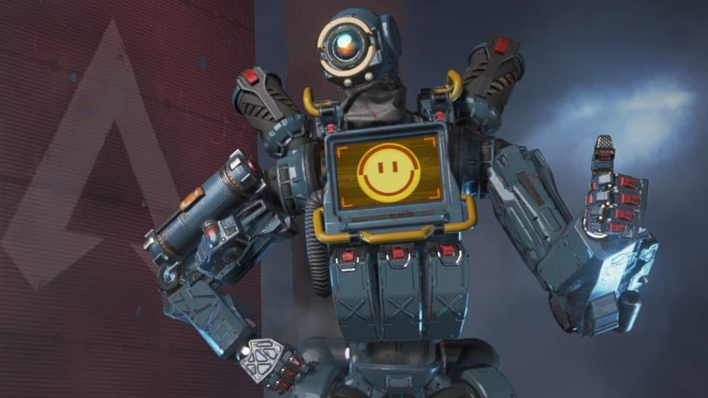 Pathfinder from Apex Legends with thumbs up