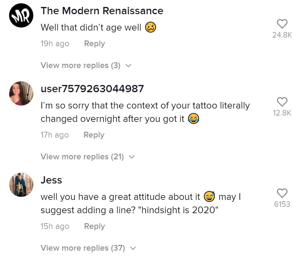 Commenters on mask Tattoo