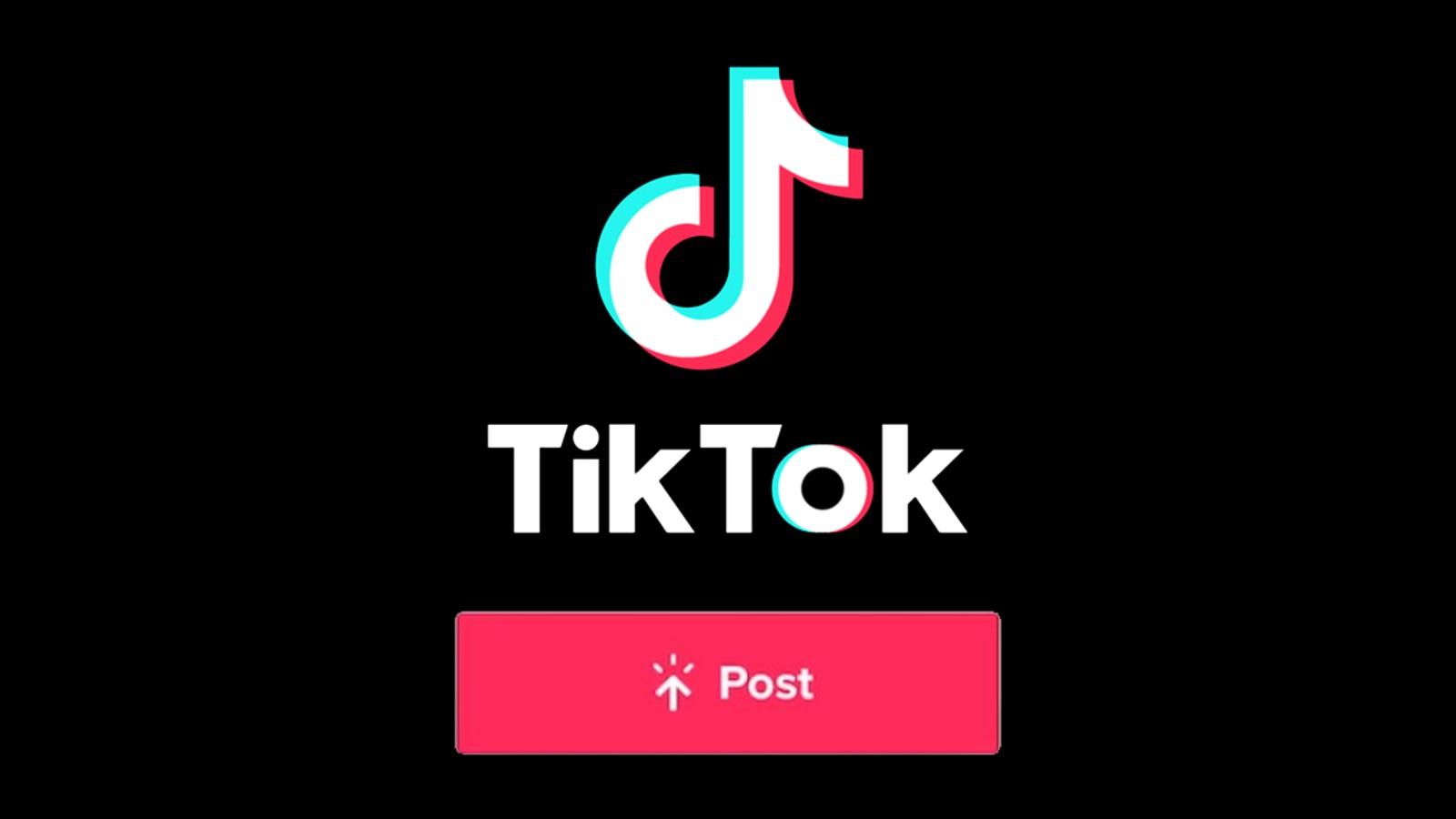 TikTok logo next to the post button