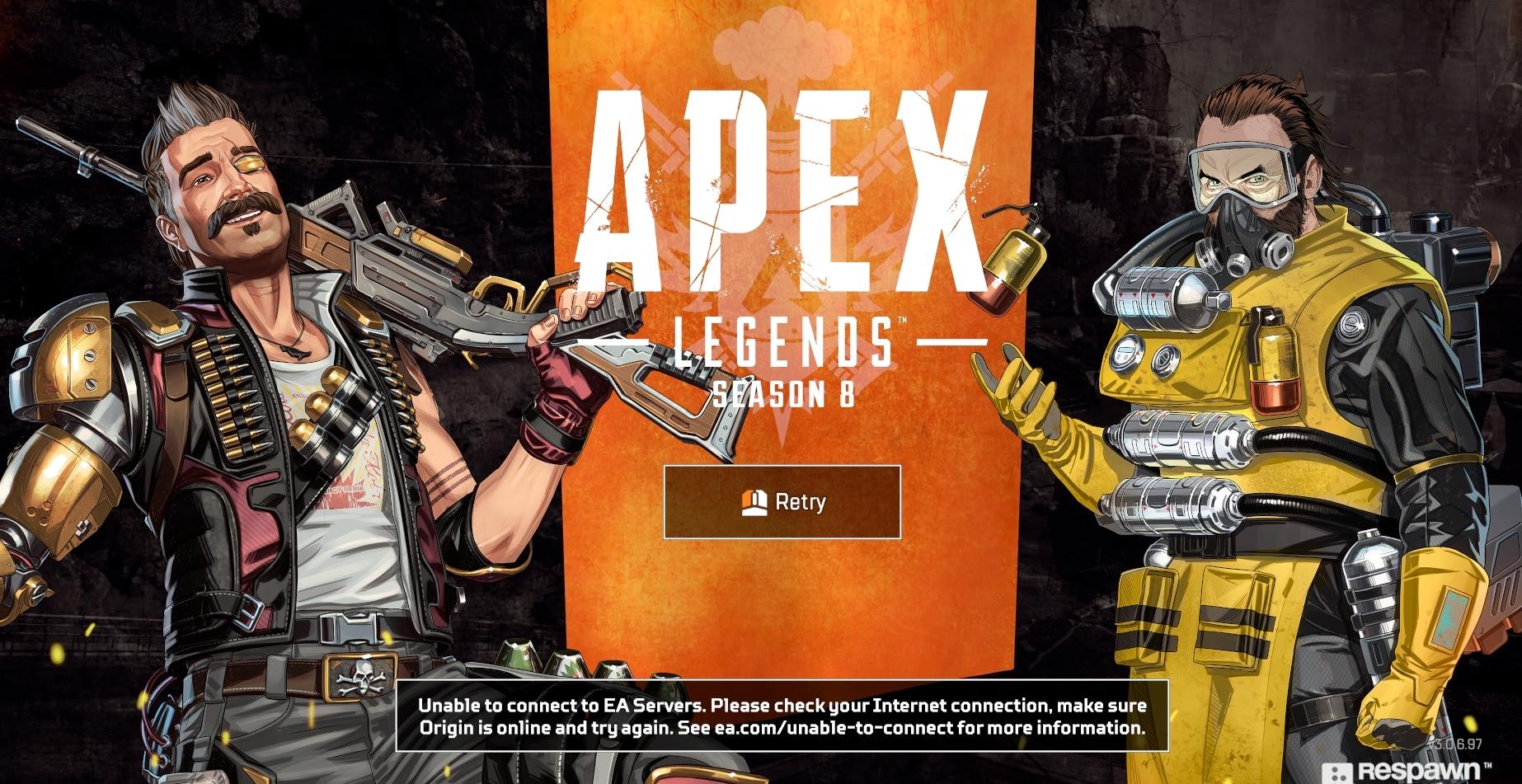 Apex Legends server disconnect screen