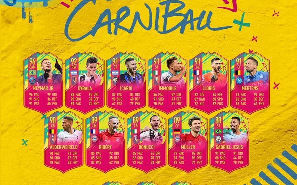 The last Carniball team, released in FIFA 19, was stacked to the brim with high-rated cards.