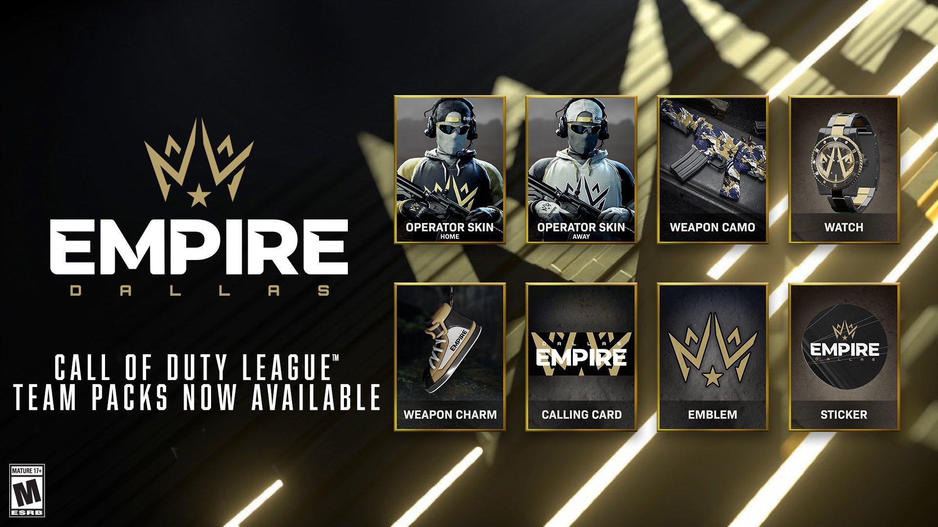 Dallas Empire team pack in Black Ops Cold War