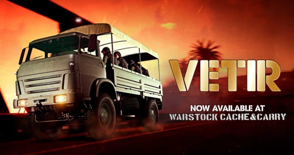 GTA Online advert for the VETIR truck.