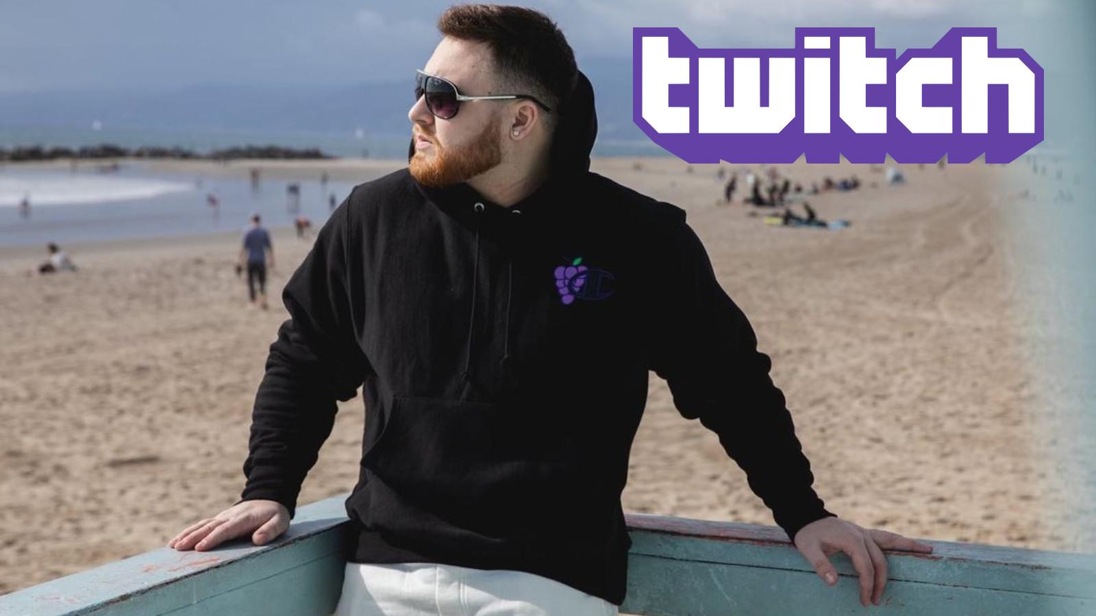 Twitch streamer Los Pollos on the beach